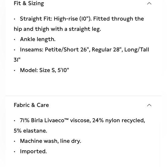 NWT-Banana Republic Navy Straight Everywhere Ponte Ankle Pant, Small - Picture 6 of 8